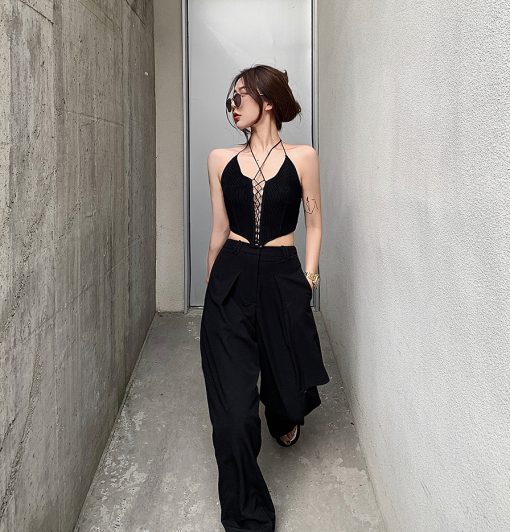 Alternative view of INSTOCK | Tatia vest top - ONLY black