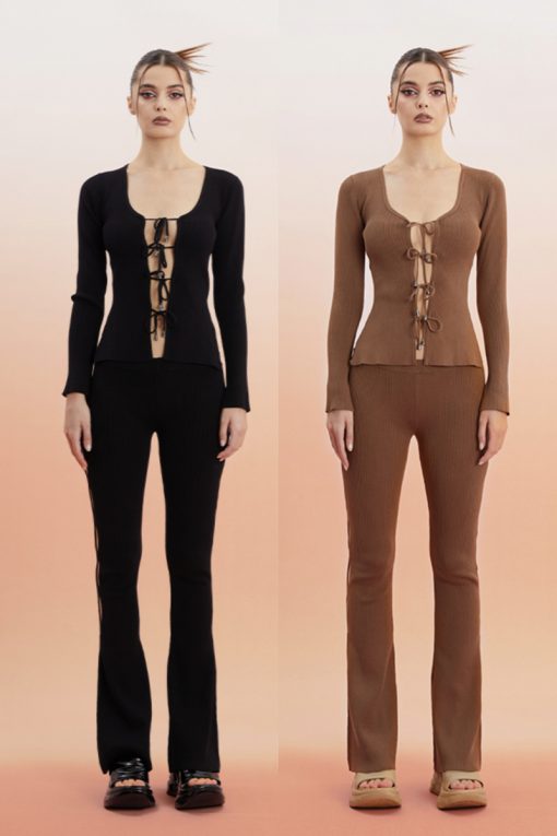 IN STOCK | Inca 2-piece set (top + pant) - 2colors black, brown