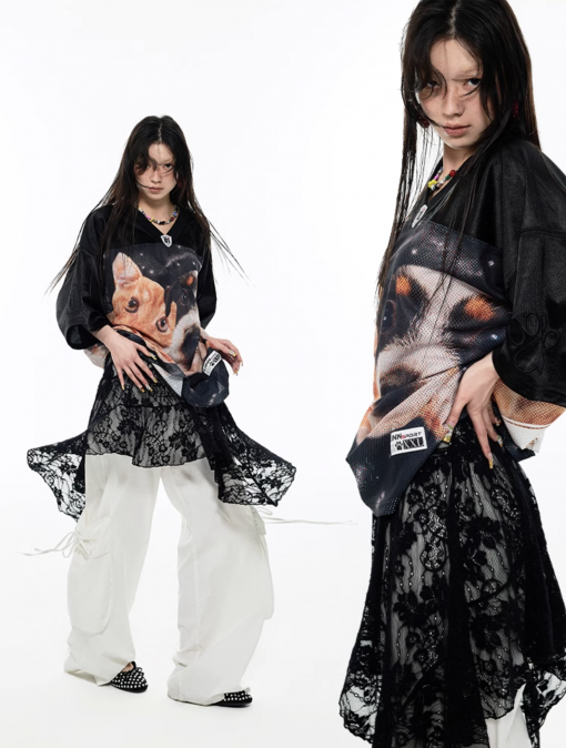 Alternative view of IN STOCK ˶ᵔ ᵕ ᵔ˶ I Love Dog and Cat oversized T-shirt – 2colors