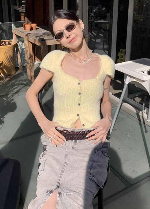 IN STOCK | Short Sleeve Crop Cardigan