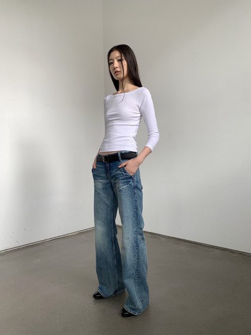 Alternative view of IN STOCK | Haru low-rise blue jeans