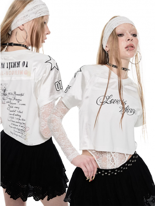 Alternative view of IN STOCK | GUIZIO VINTAGE CROP T-SHIRT – 2COLORS