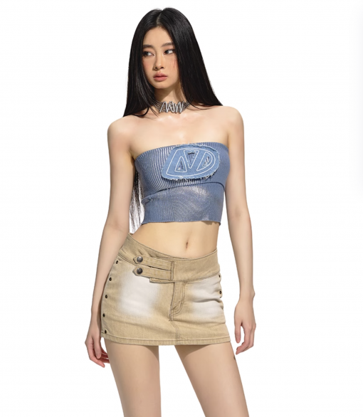 IN STOCK | ROSA BANDEAU TOP - ONLY BLUE