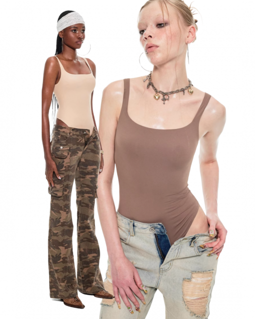 IN STOCK | SQUARE NECK BODYSUIT – 4COLORS