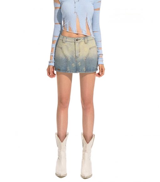 IN STOCK | ORGID GRADIENT DENIM SKIRT