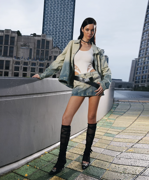 Alternative view of IN STOCK | ORGID GRADIENT DENIM SKIRT