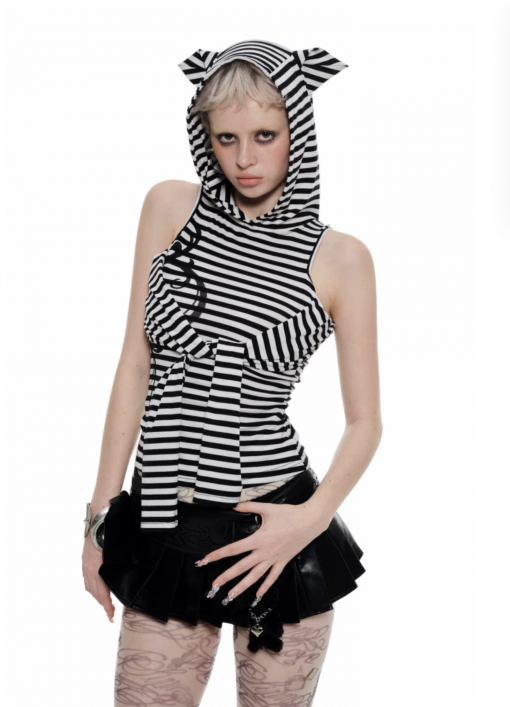 Alternative view of IN STOCK | KARI CAT EARS HOODED TOP (CAN BE WORN 2 WAYS)