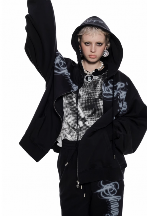 Alternative view of IN STOCK | MONSTER BLADE HOODIE CARDIGAN – 2COLORS