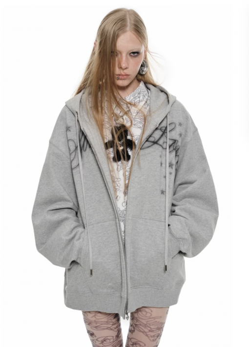 Alternative view of IN STOCK | MONSTER BLADE HOODIE CARDIGAN – 3COLORS