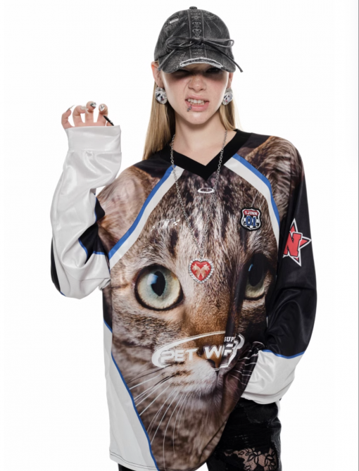 IN STOCK | GEIST GRAY CAT OVERSIZED T-SHIRT