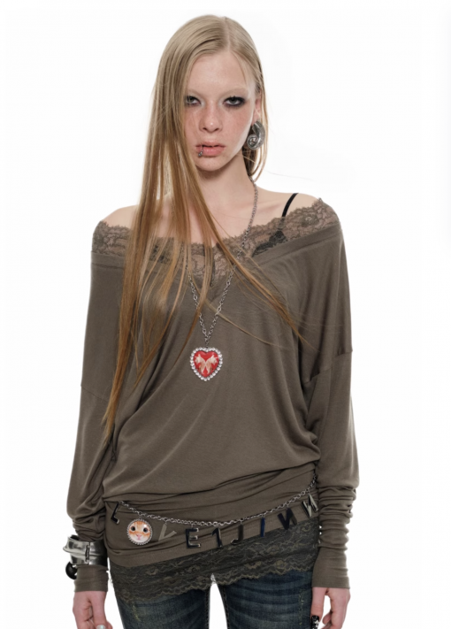 Alternative view of IN STOCK | GAGI LACE TRIM T-SHIRT – 2COLORS