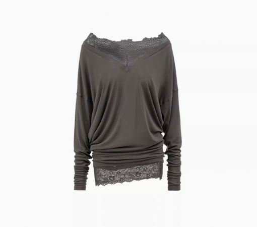 IN STOCK ♱ 1JINN GAGI LACE TRIM T-SHIRT – 2COLORS