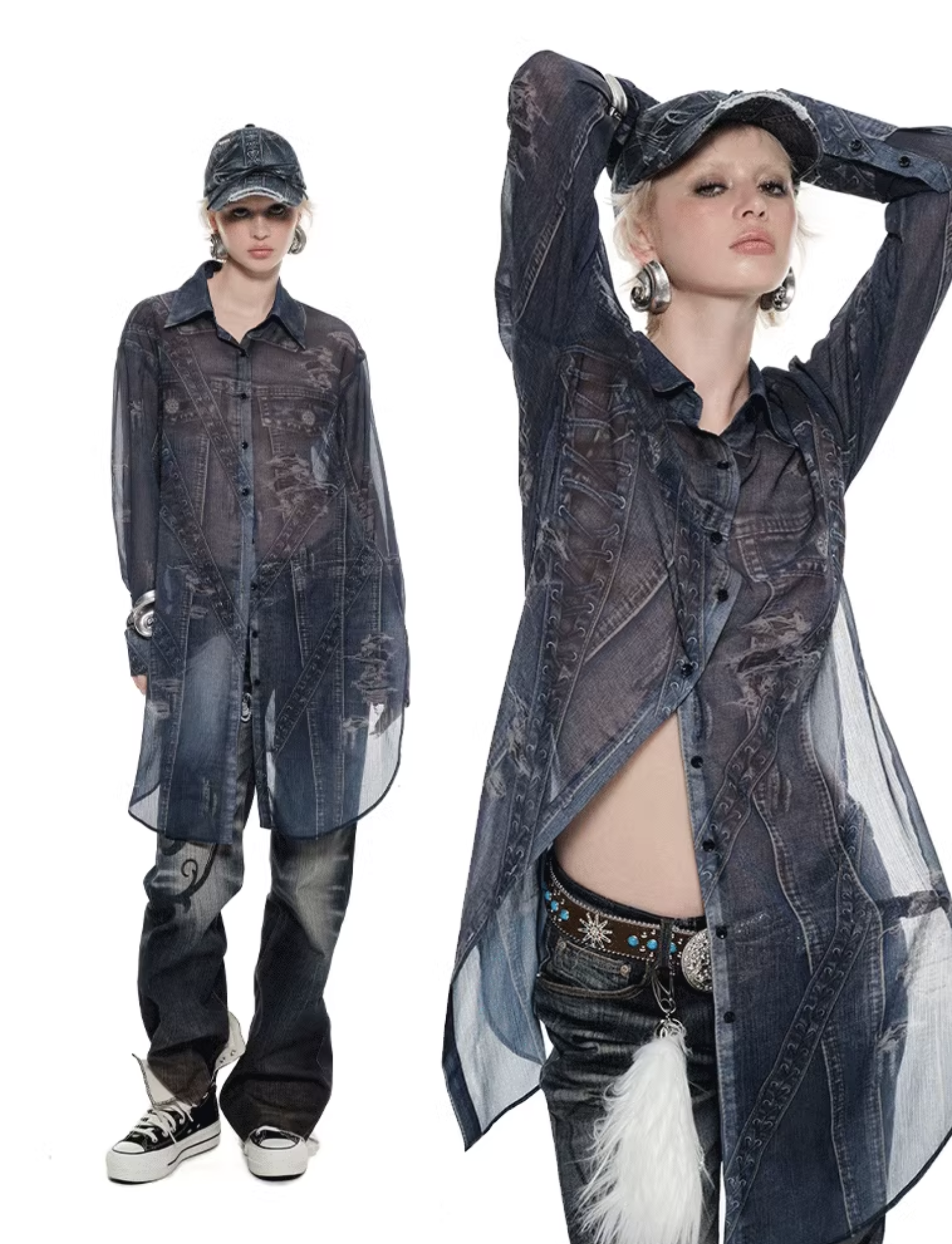 IN STOCK | TRINITY LONG SHIRT (CAN BE WORN 2 WAYS) – 2COLORS - Image 2