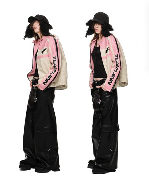 Alternative view of IN STOCK | PADDED MOTO JACKET - PINK