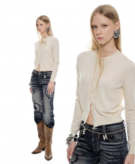 Alternative view of IN STOCK | MERINO WOOL CARDIGAN - 4COLORS