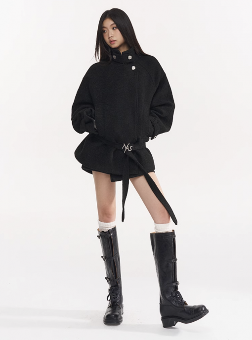 Alternative view of IN STOCK | CHLOE OVERSIZED SHORT COAT IN WOOL - 2COLORS