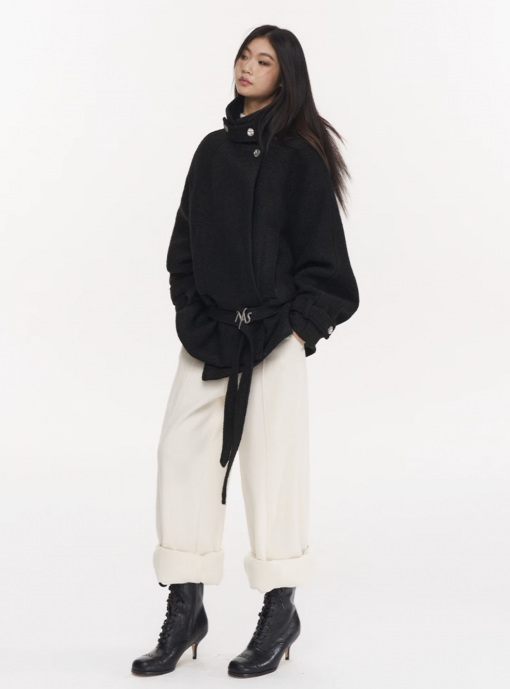 Alternative view of IN STOCK | CHLOE OVERSIZED SHORT COAT IN WOOL