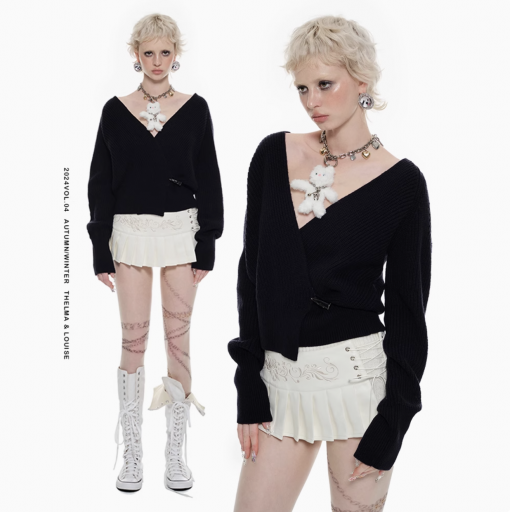 Alternative view of IN STOCK | JOANN CHUNKY CARDIGAN BLACK – 3COLORS