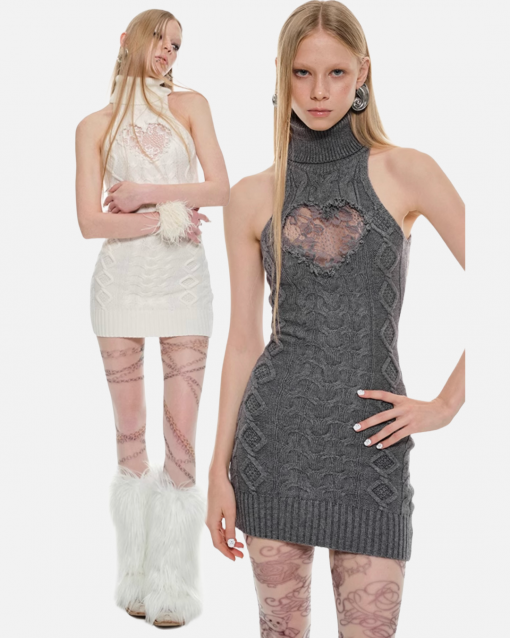 IN STOCK | ARIA CABLE KNIT VEST DRESS - 3COLORS