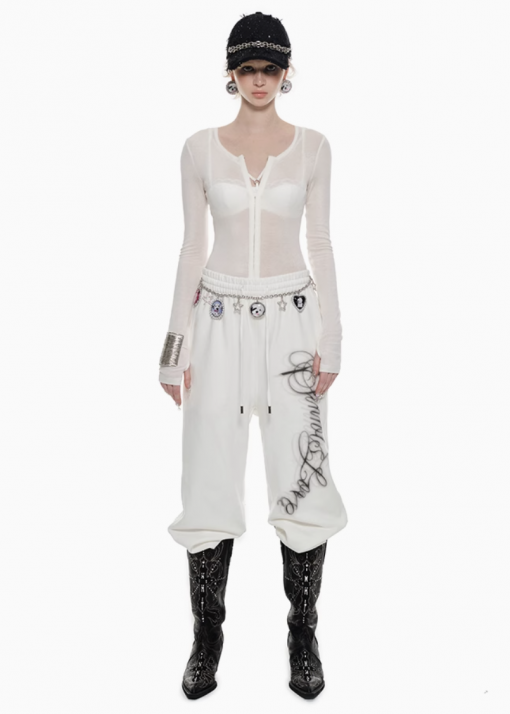 Alternative view of IN STOCK | GRAY NUUDS WOOL BODYSUIT – 2COLORS