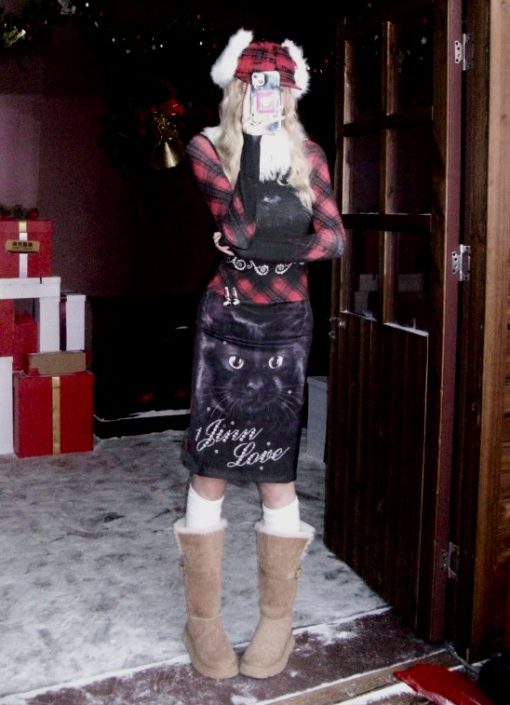 IN STOCK | MISTERY CAT MIDI SKIRT