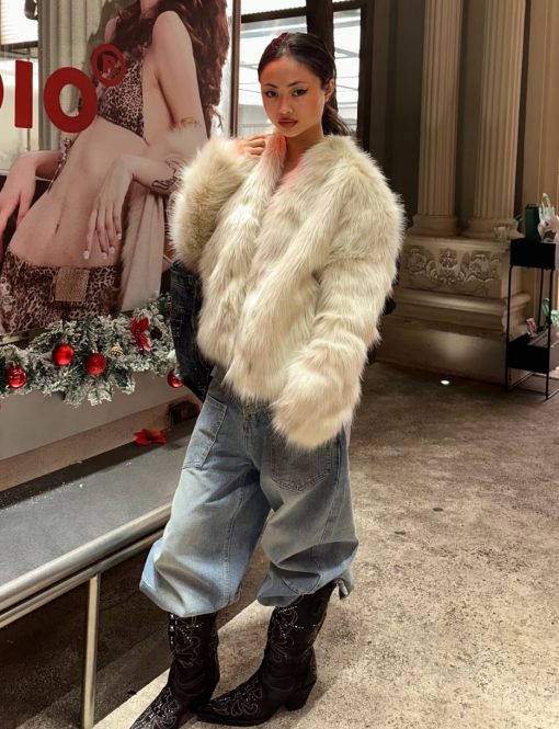 Alternative view of IN STOCK | CREAM FUR DELISH FAUX-FUR JACKET