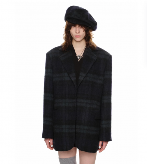 IN STOCK | AXEL PLAID WOOL BLAZER - GREEN