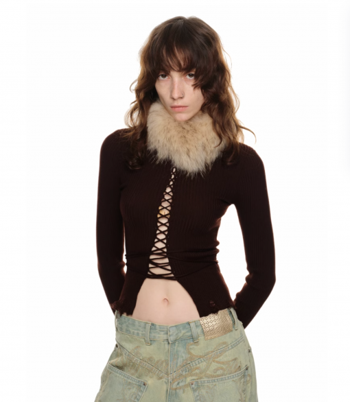 IN STOCK | BROWN RUBYJANE RIBBED TOP - 2COLORS