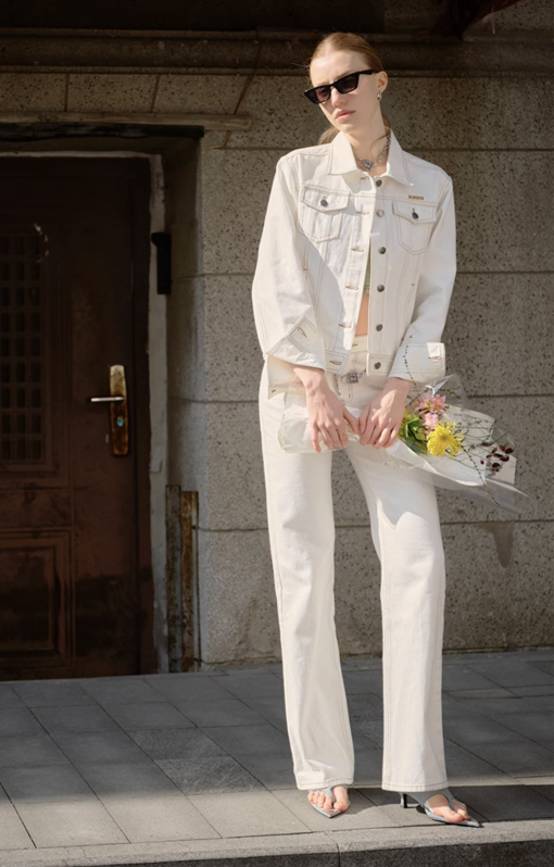 IN STOCK | WHITE DENIM APC JACKET - 2COLORS