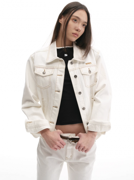 IN STOCK | WHITE DENIM APC JACKET - 2COLORS