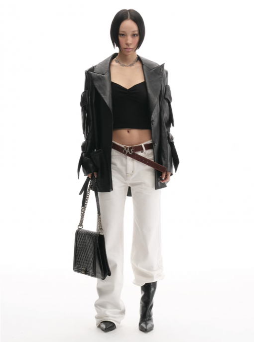 IN STOCK | TULLE BOW-SLEEVE FAUX BLAZER