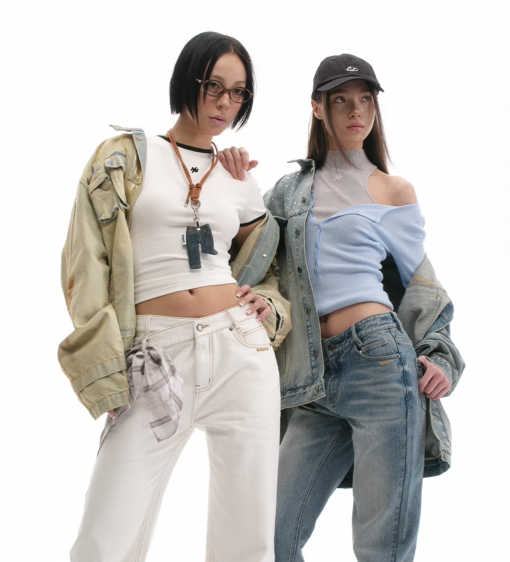 Alternative view of IN STOCK | BLACK HENLEY KNIT TOP (CAN BE WORN 2 WAYS)