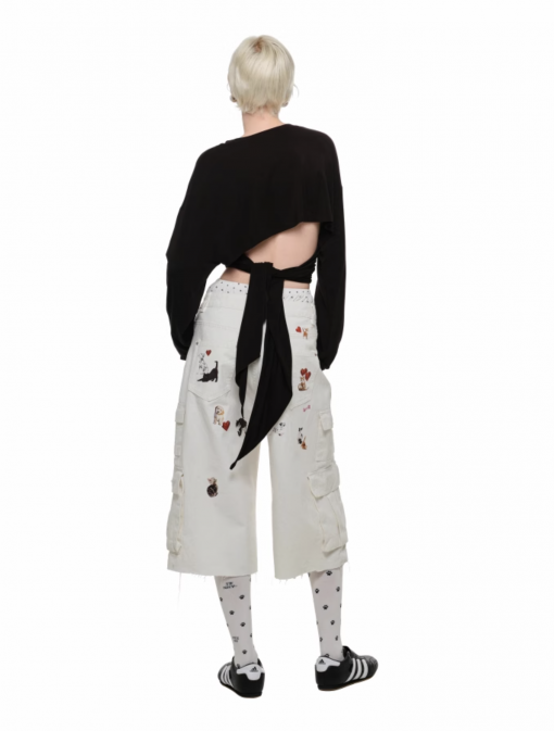 Alternative view of IN STOCK | WHITE CAT BLESS YOU BERMUDA LOW DENIM SHORTS