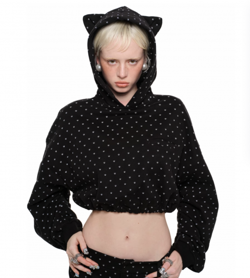 Alternative view of IN STOCK | NYKKO CROPPED HOODIE + SWEATSHORTS 2-PIECE SET – 2COLORS