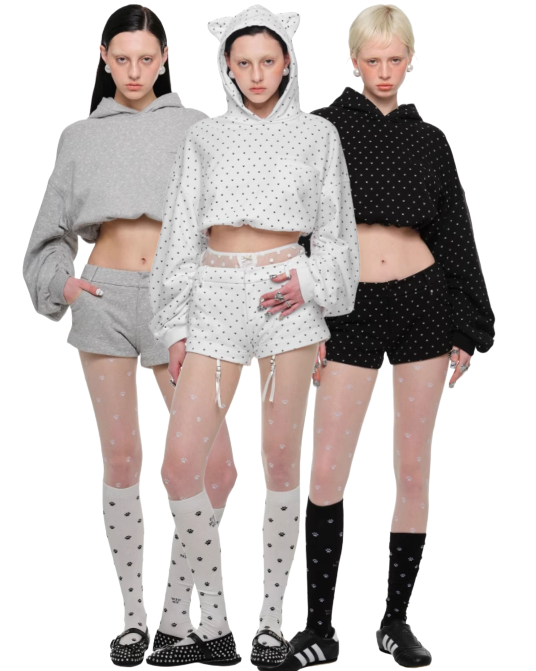 IN STOCK | NYKKO CROPPED HOODIE + SWEATSHORTS 2-PIECE SET – 3COLORS