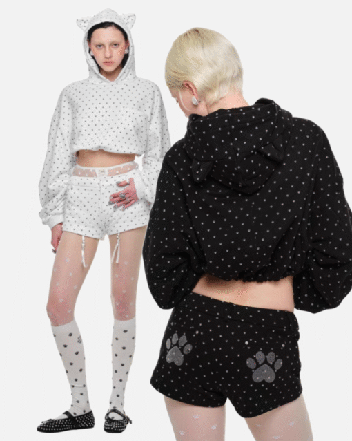 IN STOCK | NYKKO CROPPED HOODIE + SWEATSHORTS 2-PIECE SET – 2COLORS