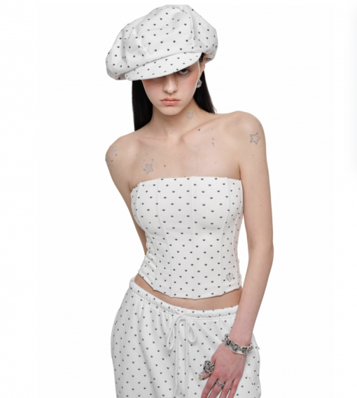 Alternative view of IN STOCK | NYKKO TUBE TOP & SWEATSHORTS & 2-PIECE SET – 3COLORS