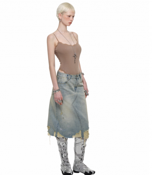 Alternative view of IN STOCK | JOVIE WASHED DENIM SKIRT