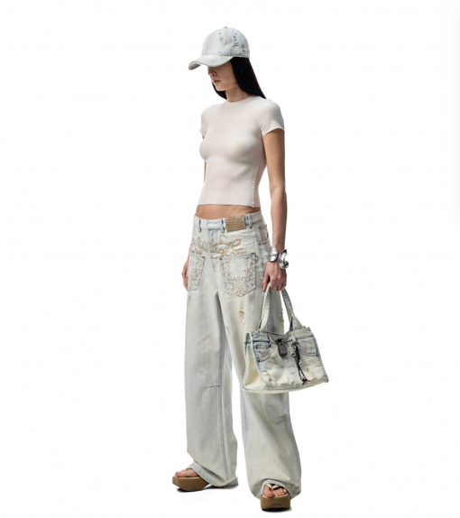 Alternative view of IN STOCK | CHU LIGHT BLUE WIDE-LEG JEANS