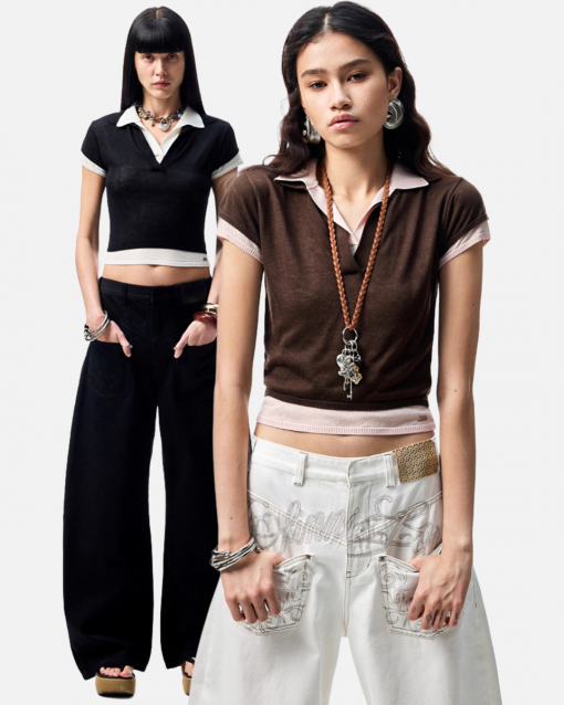 IN STOCK | MUZI LAYER WOOL POLO SHIRT – 2COLORS