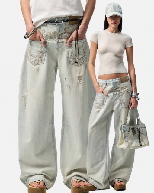 IN STOCK | CHU LIGHT BLUE WIDE-LEG JEANS