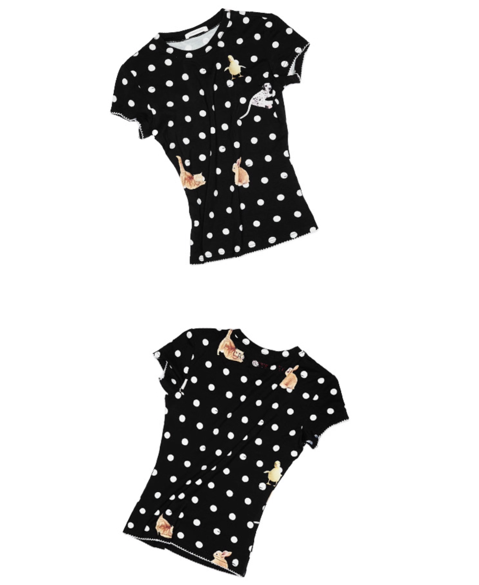 IN STOCK ♱ CATS & DOGS LOVE POLKA DOT PRINT T-SHIRT & CAMI TOP - 2colors - Image 22