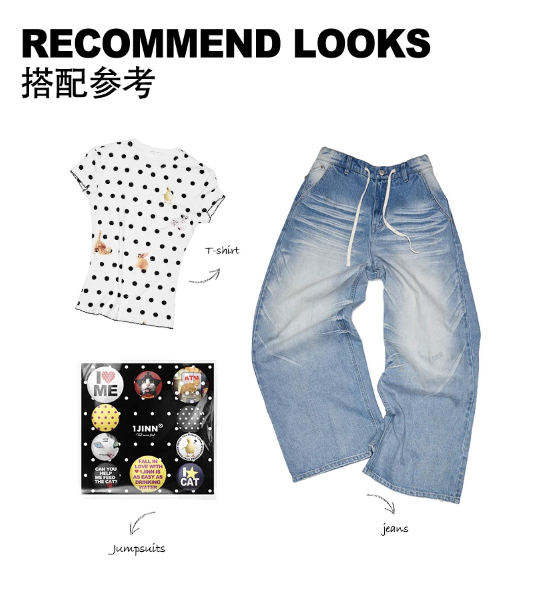 IN STOCK ♱ CATS & DOGS LOVE POLKA DOT PRINT T-SHIRT & CAMI TOP - 2colors - Image 20