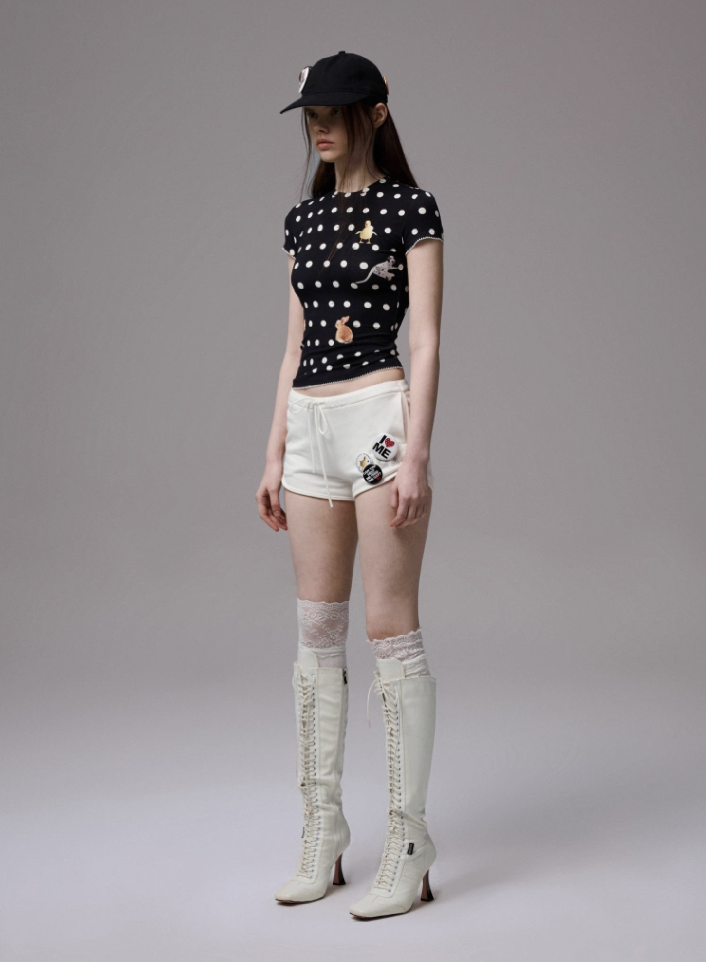 IN STOCK ♱ CATS & DOGS LOVE POLKA DOT PRINT T-SHIRT & CAMI TOP - 2colors - Image 16