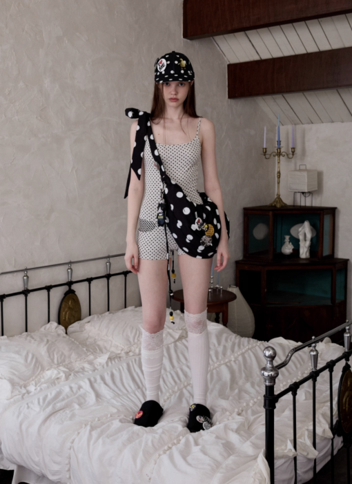 Alternative view of IN STOCK | POLKA DOT STRIPE BODYSUITS &  SCARF - 3COLORS