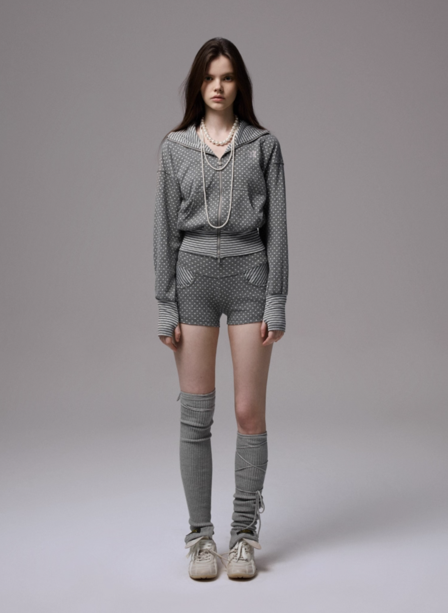 IN STOCK | POLKA DOT DEVIL HORN HOODIE & FLARED PANTS - 3COLORS - Image 19