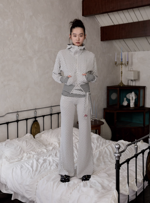 Alternative view of IN STOCK | POLKA DOT DEVIL HORN HOODIE & FLARED PANTS - 3COLORS