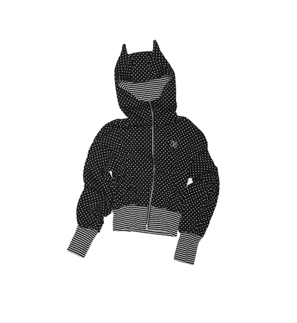 IN STOCK | POLKA DOT DEVIL HORN HOODIE & FLARED PANTS - 3COLORS - Image 16