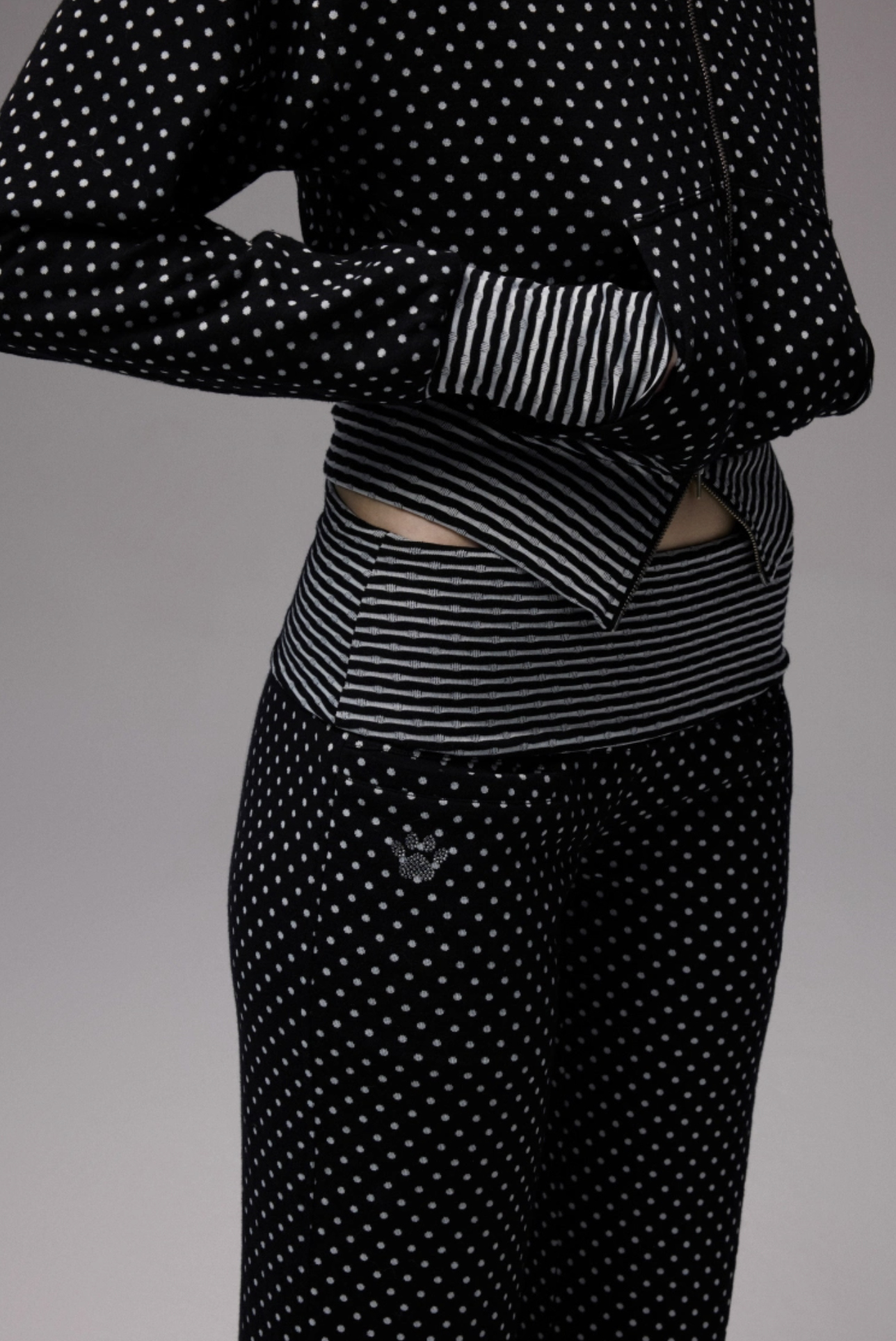 IN STOCK | POLKA DOT DEVIL HORN HOODIE & FLARED PANTS - 3COLORS - Image 17