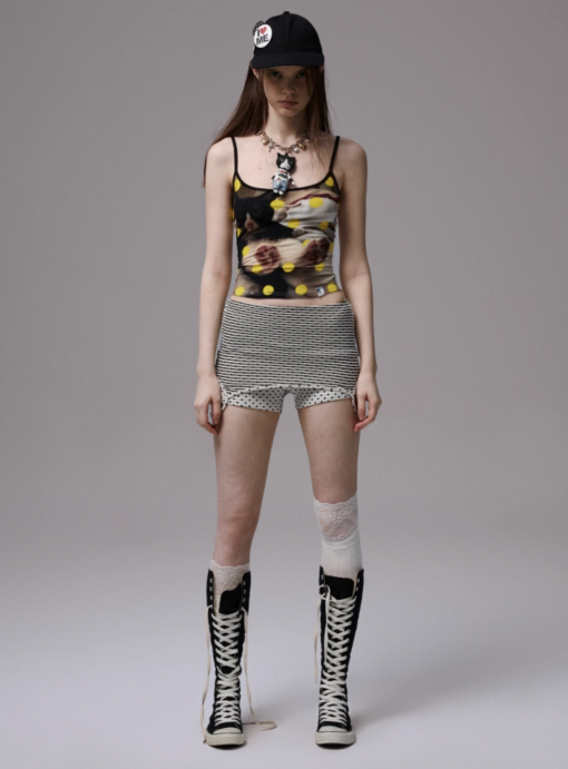 IN STOCK | POLKA DOT BLACK CAT CAMISOLE